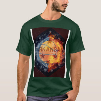 ARKANSAS FLAGGA BASKETBALL BRAND OCH ICE T SHIRT