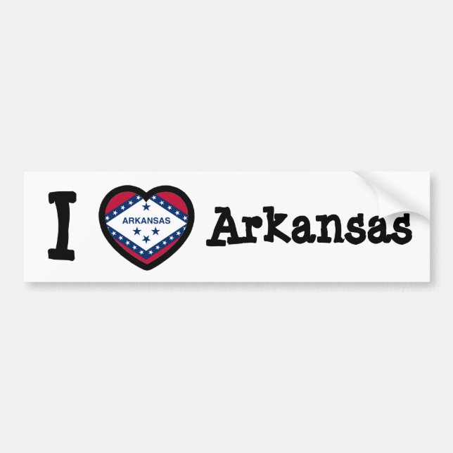 Arkansas Flagga Bildekal (Framsidan)