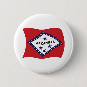 Arkansas Flagga Button Knapp