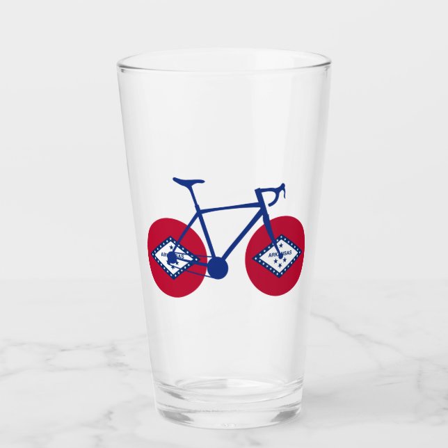 Arkansas Flagga Cycling Glaskopp (Framsida)