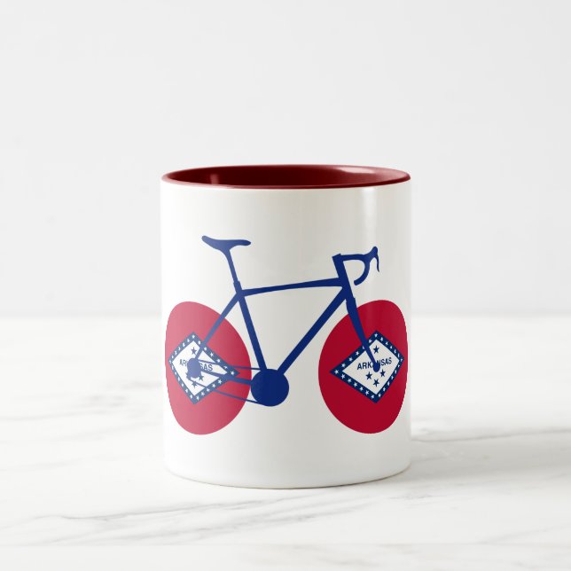 Arkansas Flagga Cycling Två-Tonad Mugg (Center)