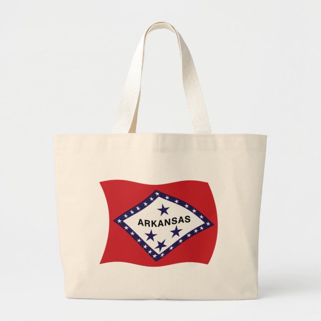Arkansas Flagga Förvaringsväska Jumbo Tygkasse (Framsidan)