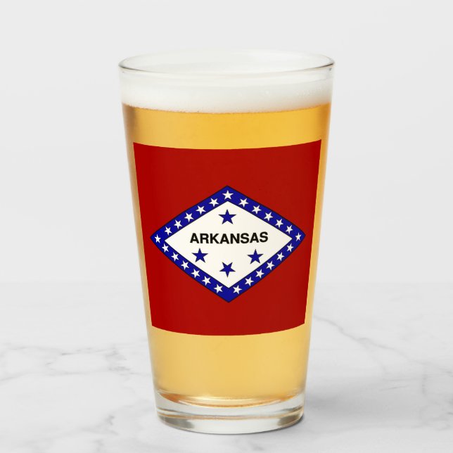 Arkansas flagga glaskopp (Framsida fylld)