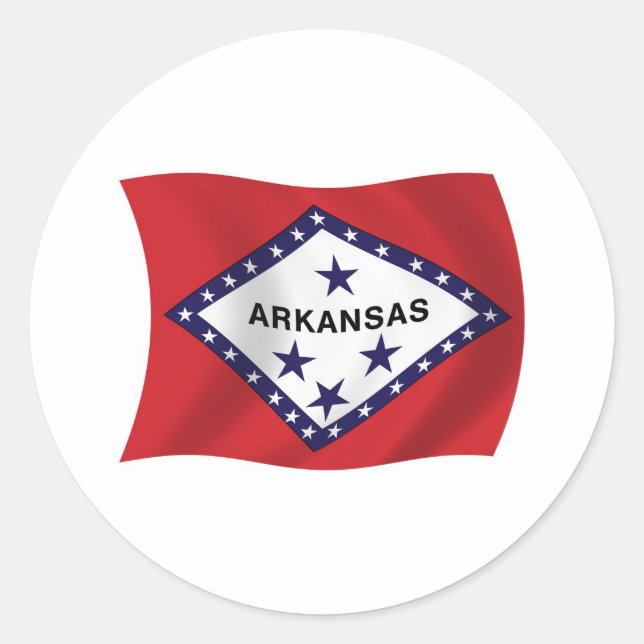 Arkansas Flagga Klistermärke (Framsida)