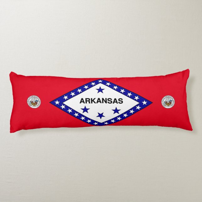 Arkansas flagga kroppskudde (Baksidan)