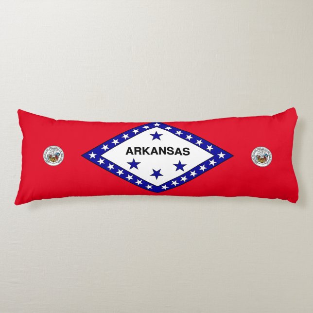 Arkansas flagga kroppskudde (Framsidan)