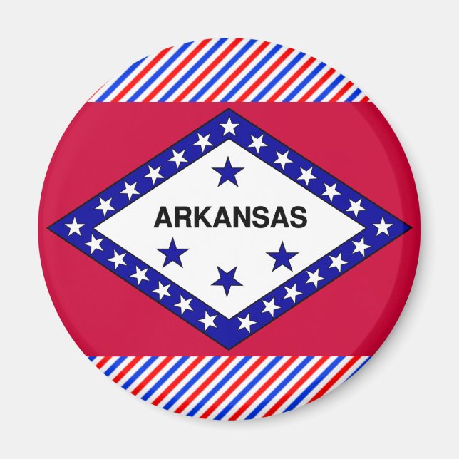 Arkansas Flagga Magnet (Framsidan)