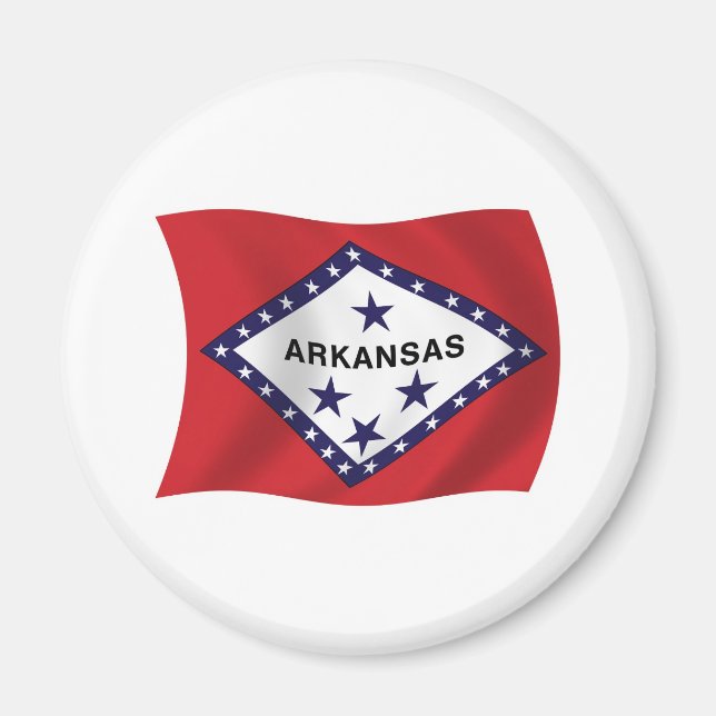 Arkansas Flagga Magnet (Framsidan)