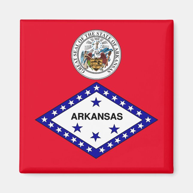 Arkansas flagga magnet (Framsidan)