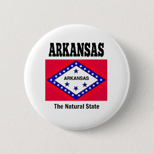 Arkansas Flagga och Motto Knapp