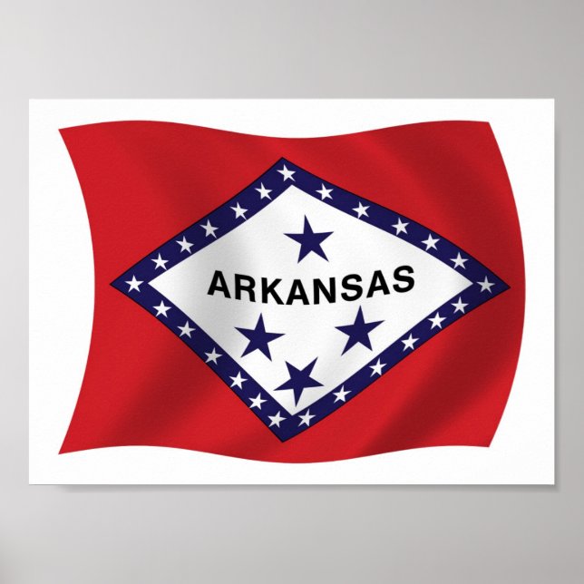 Arkansas-Flagga Poster utskrift (Framsidan)