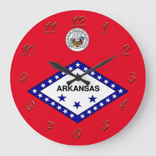 Arkansas flagga stor klocka