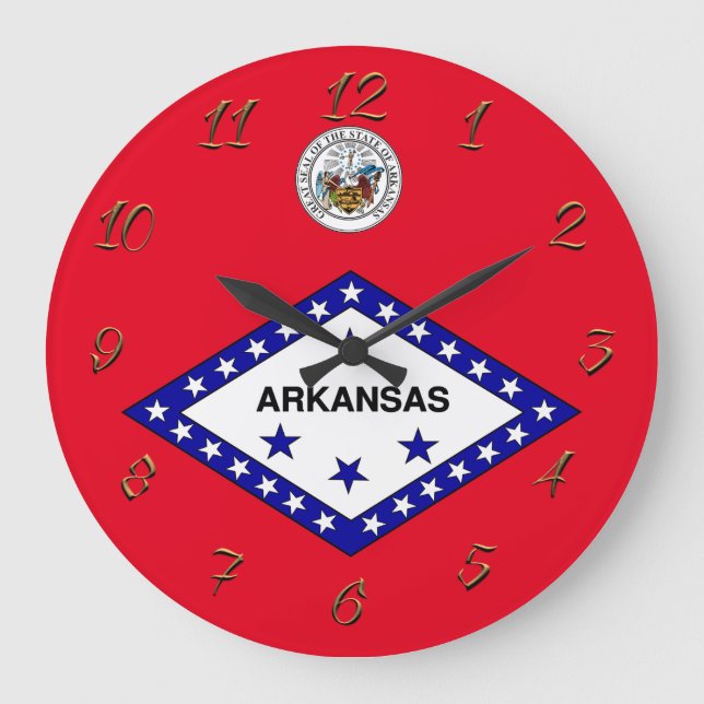 Arkansas flagga stor klocka (Framsida)