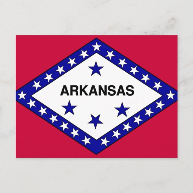 Arkansas Flagga Vykort (Framsida)