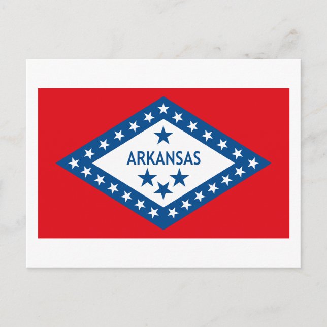 Arkansas Flagga vykort (Framsida)