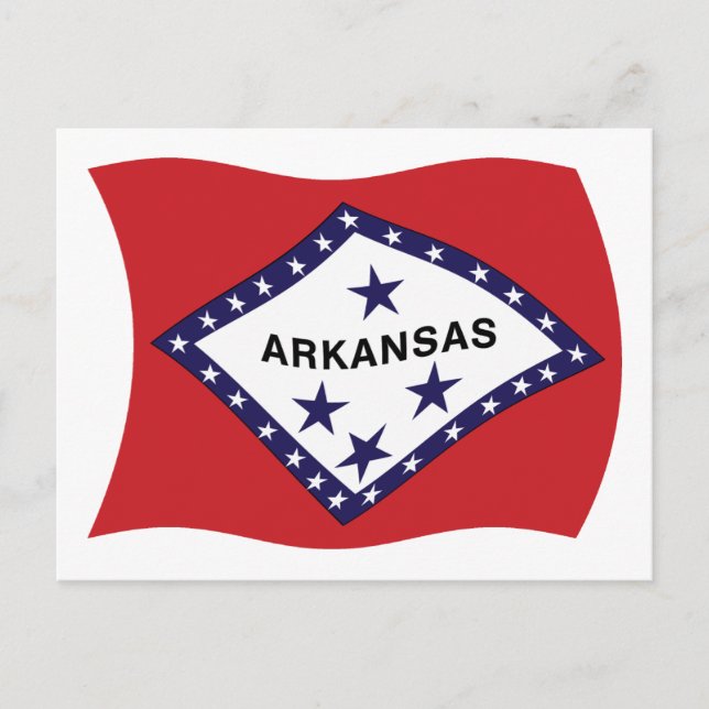 Arkansas Flagga vykort (Framsida)