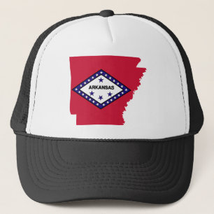 Arkansas flaggakarta keps