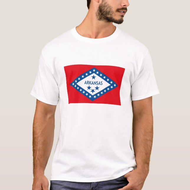 Arkansas flaggaT-tröja T Shirt (Framsida)