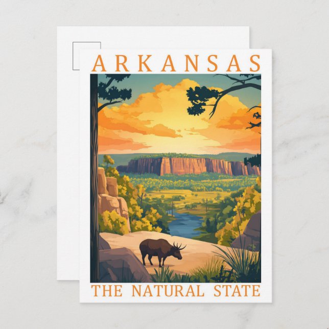 Arkansas, Förenta staterna, Travel Ställe Vykort (Fram/baksida)