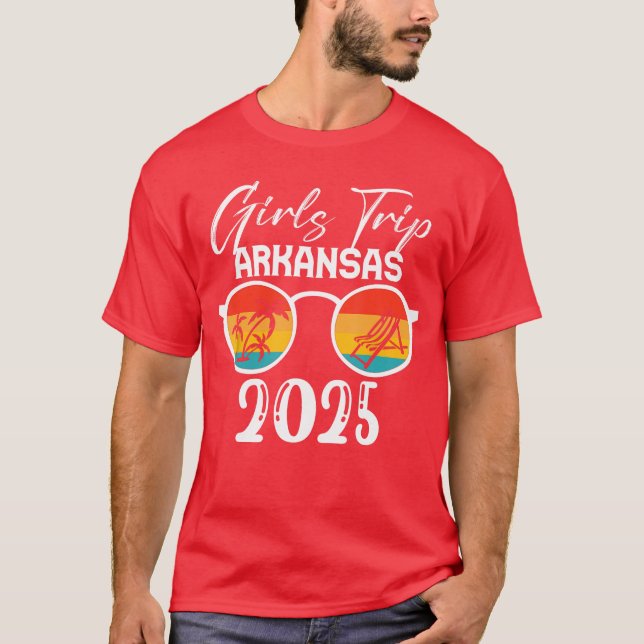 Arkansas Girls Resa 2025 Cute Beach Summer Vacatio T Shirt (Framsida)