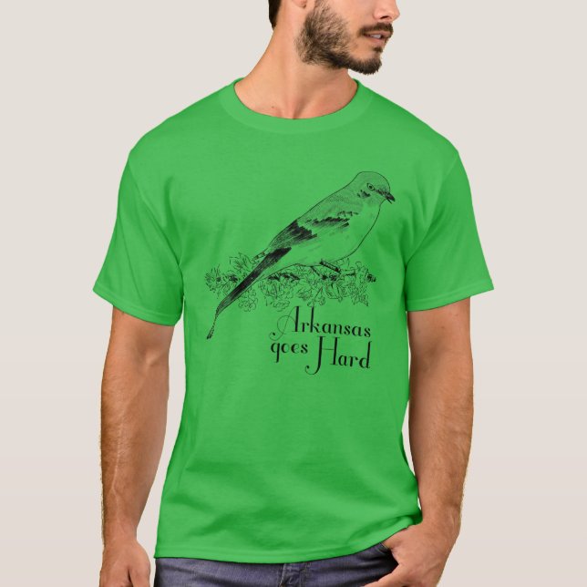 Arkansas Goes Hard T Shirt (Framsida)