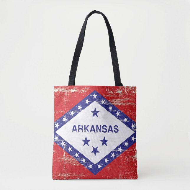 Arkansas grungeflagga tygkasse (Framsida)