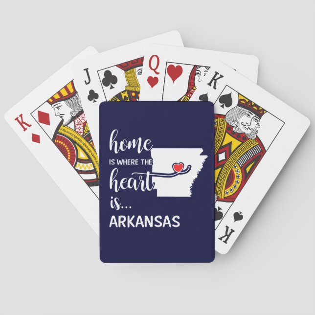 Arkansas hem är där hjärtat finns casinokort (Baksidan)