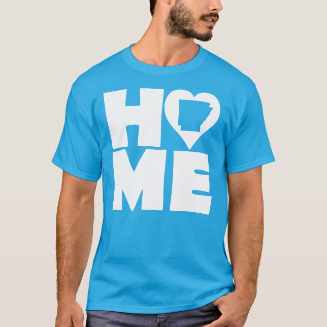 Arkansas Hem Heart State Tees T-Shirt (Framsida)