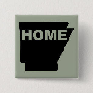 Arkansas Home from State Button Badge Pin Knapp