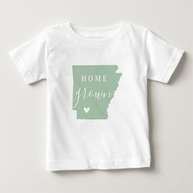 Arkansas Home Grown | Redigerbar Färg-stat Karta T Shirt (Framsida)