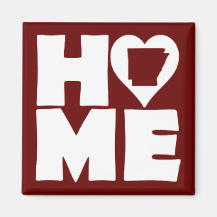 Arkansas Home Heart State Kylskåpsmagnet