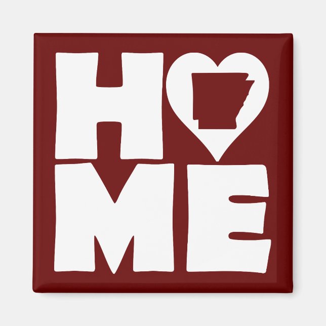 Arkansas Home Heart State Kylskåpsmagnet (Framsidan)
