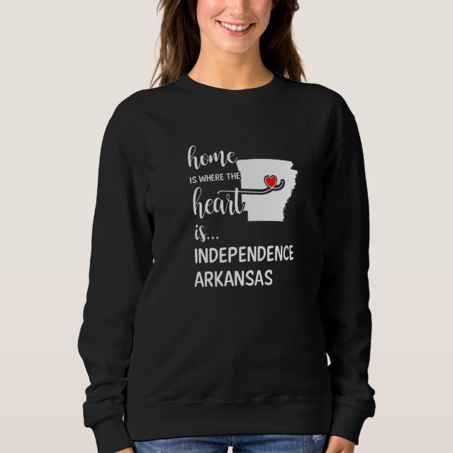 Arkansas Home Is Where The Heart Is Independence C T Shirt (Framsida)