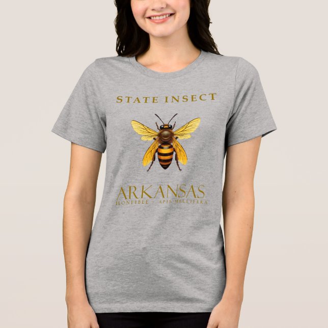 Arkansas Honey Bee Design T Shirt (Framsida)