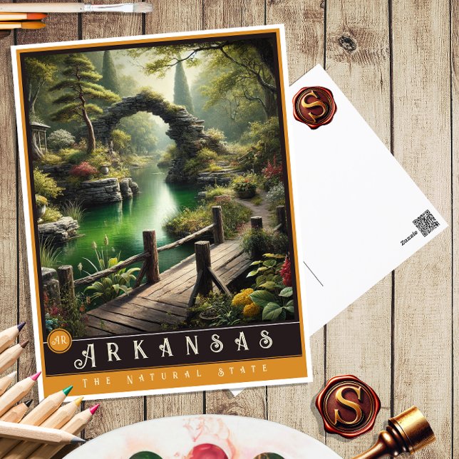 Arkansas | Hyper-Realistic State-vykort Vykort (Skapare uppladdad)