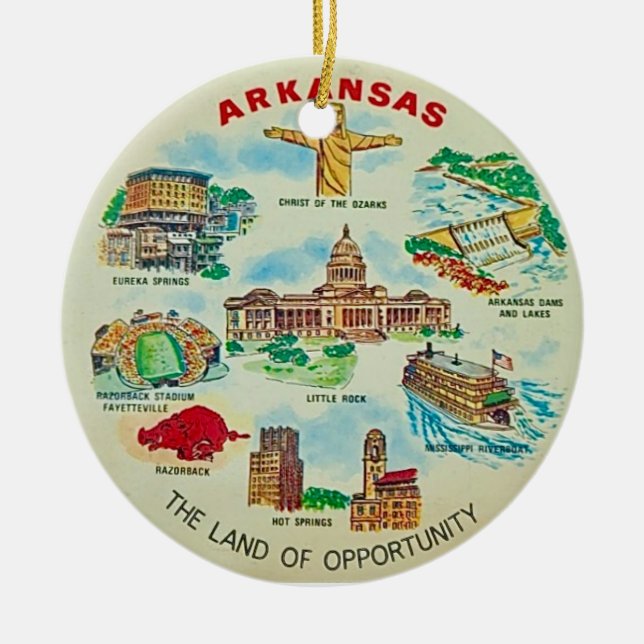 Arkansas Illustrerad Ornament (Framsidan)
