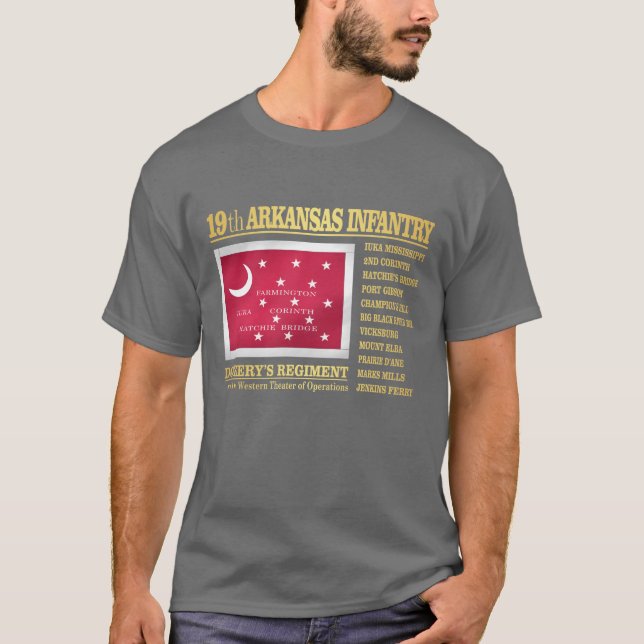 Arkansas Infantry 19:e plats (BA2) T-shirt (Framsida)