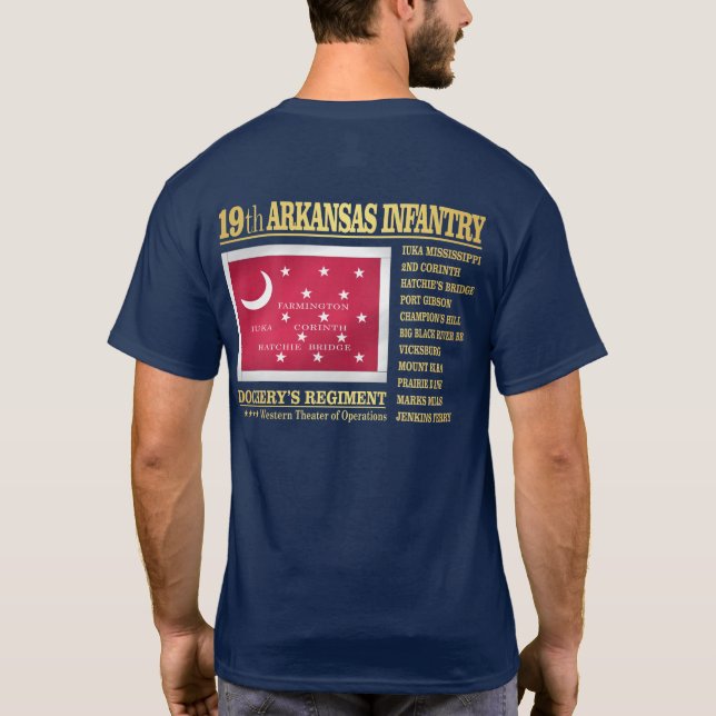 Arkansas Infantry 19:e plats (BA2) T-shirt (Baksida)