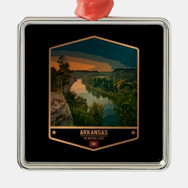 Arkansas Julgransprydnad Metall (Framsidan)