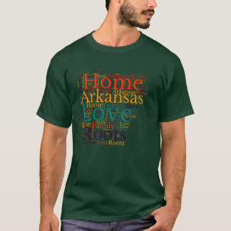 Arkansas karta är Hem T Shirt