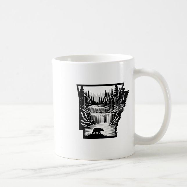 Arkansas karta och landskap  kaffemugg (Höger)