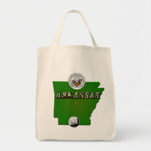 Arkansas Karta, Seal och State Faux-kvarteret Tygkasse