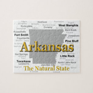 Arkansas kartaSilhouette Pussel