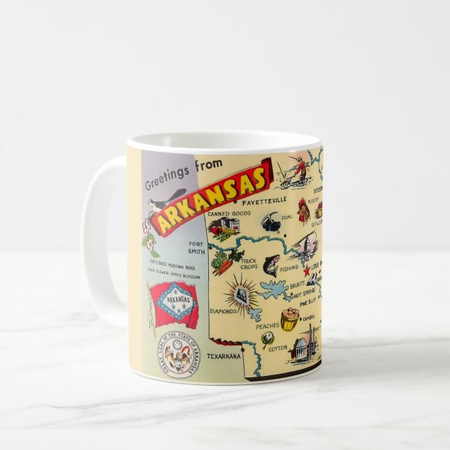 Arkansas kartmugg kaffemugg (Framsida vänster)