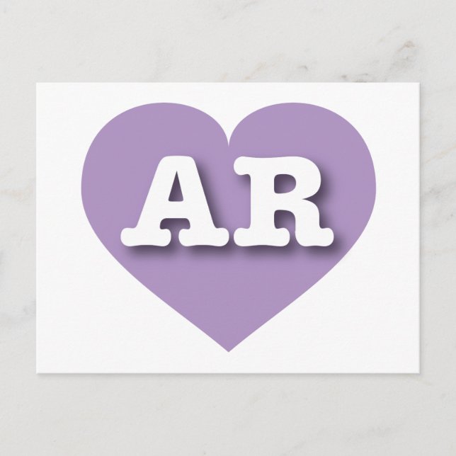 Arkansas Lavender Heart - I kärlek AR Vykort (Framsida)