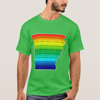 Arkansas LGBTQ-Pridets Flagga Design Oversifierad T Shirt