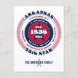 Arkansas, Little Sten, AR, Patriotic, Monogram Vykort