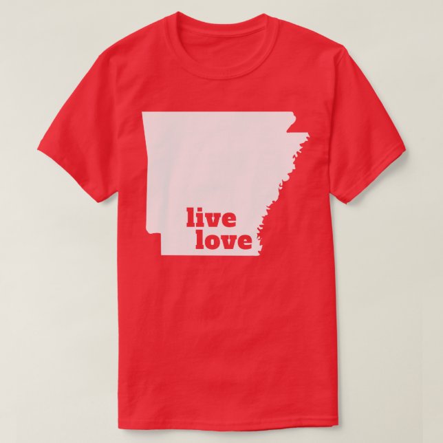Arkansas Live Kärlek Arkansas T Shirt (Design framsida)