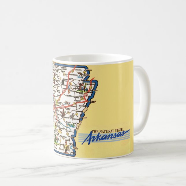 Arkansas Map Mug Kaffemugg (Framsida höger)