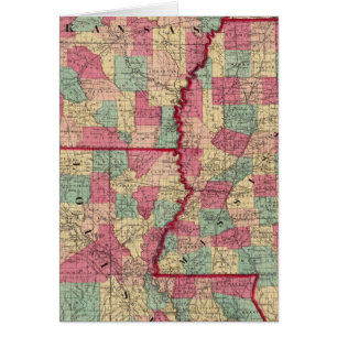 Arkansas, Mississippi och Louisiana Hälsningskort
